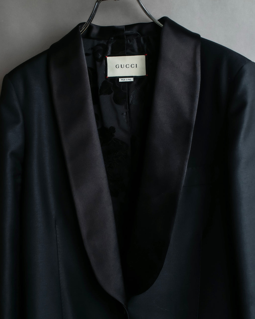 "GUCCI" Pre-Fall 2018 collection message embroidered shawl collar jacket