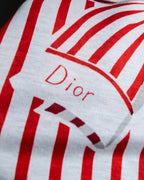 "Christian Dior" Stripe pattern front print tunic