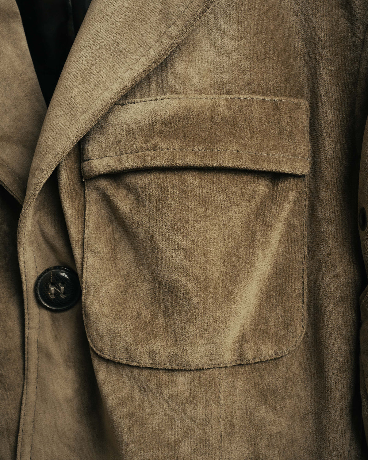 “GIORGIO ARMANI” 90’s-00’s Suede-effect multi-pocket tailored field jacket