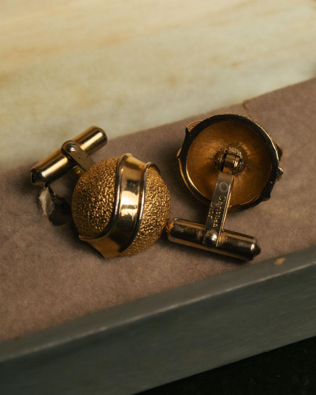 “Christian Dior” 80’s-90’s Textured dome cufflinks