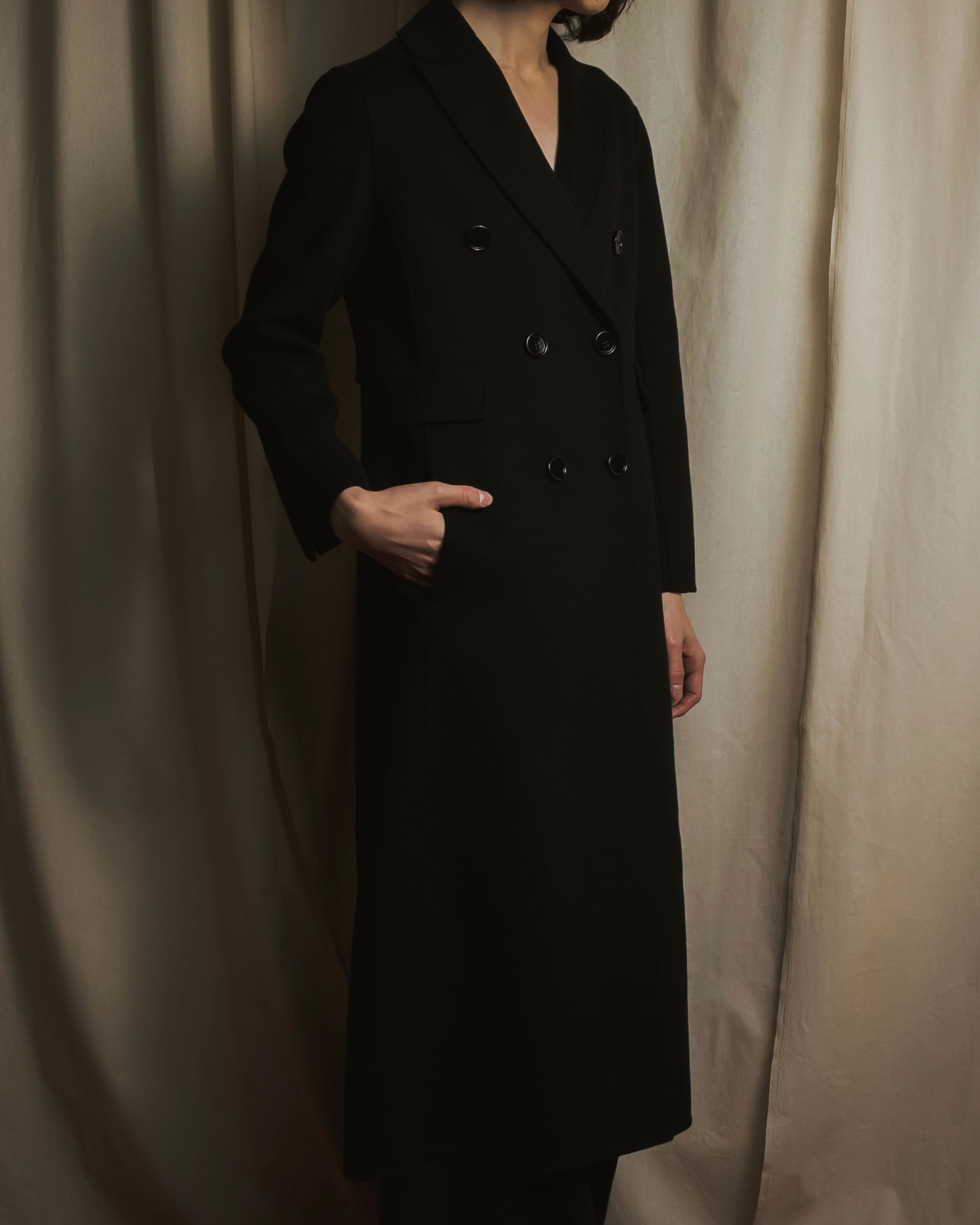 Abrigo largo estructurado de doble botonadura de Chester de S Max Mara 21AW