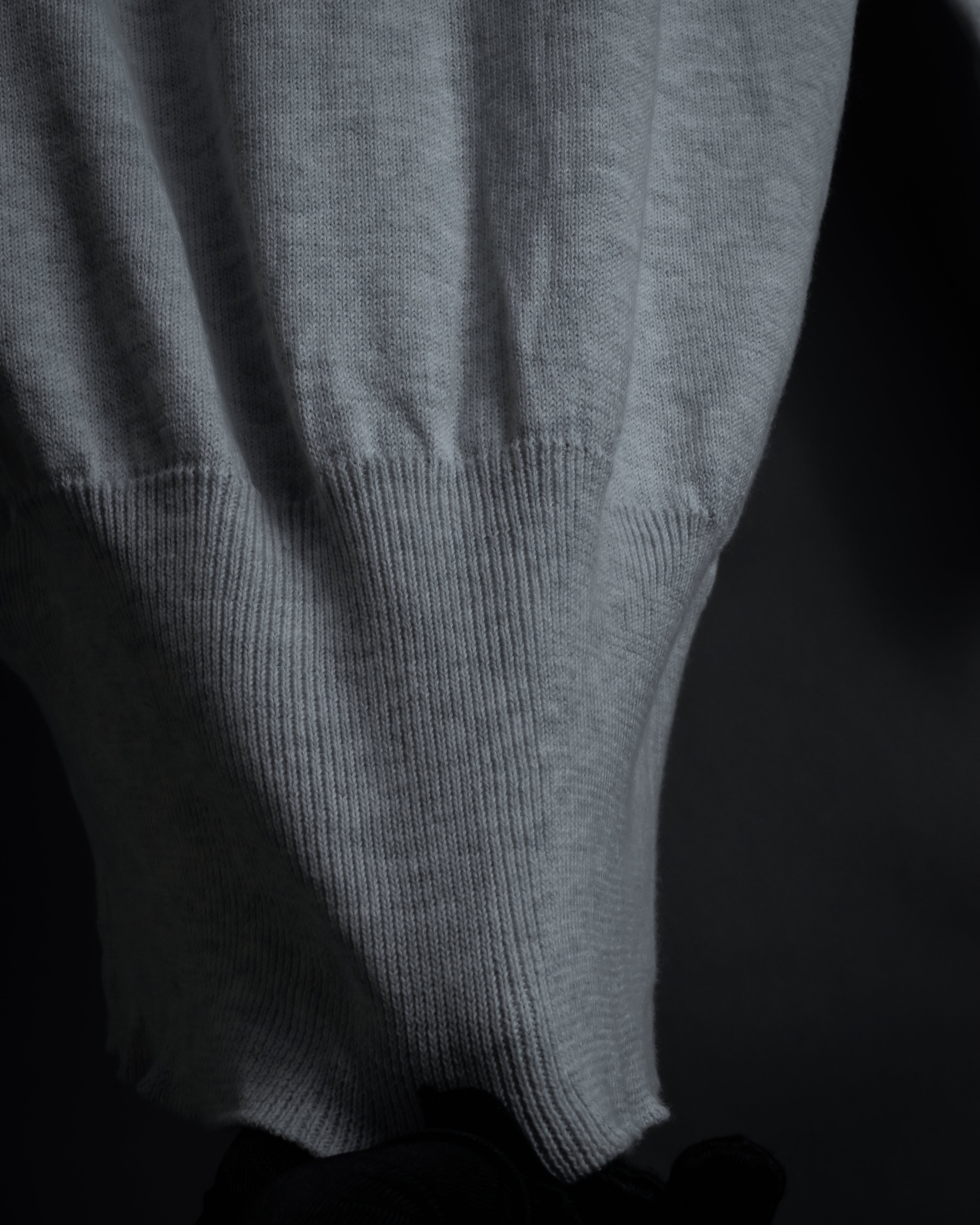 "Maison Margiela" 18SS elbow patch cotton v-neck knit