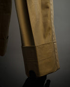 "Acne Studios" Belted design cotton twill high-waisted pants