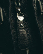 “Salvatore Ferragamo” 00’s-10’s Gancini pebbled leather handbag