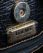 "LOEWE" Textured leather one handle bag
