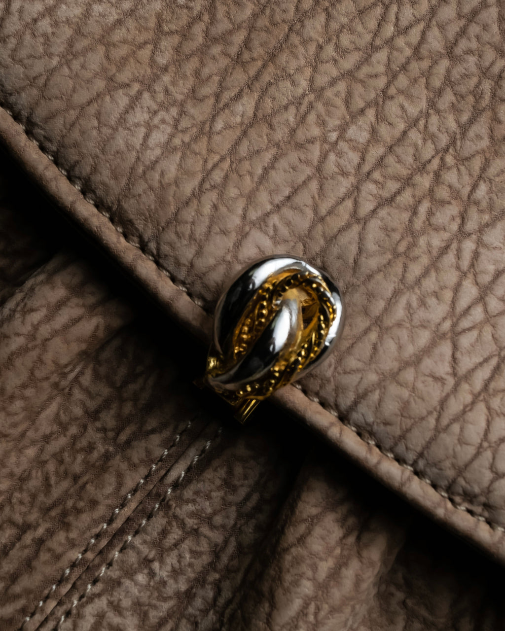 "LUCE SAINT-CLAR" Special textured leather one-handle bag