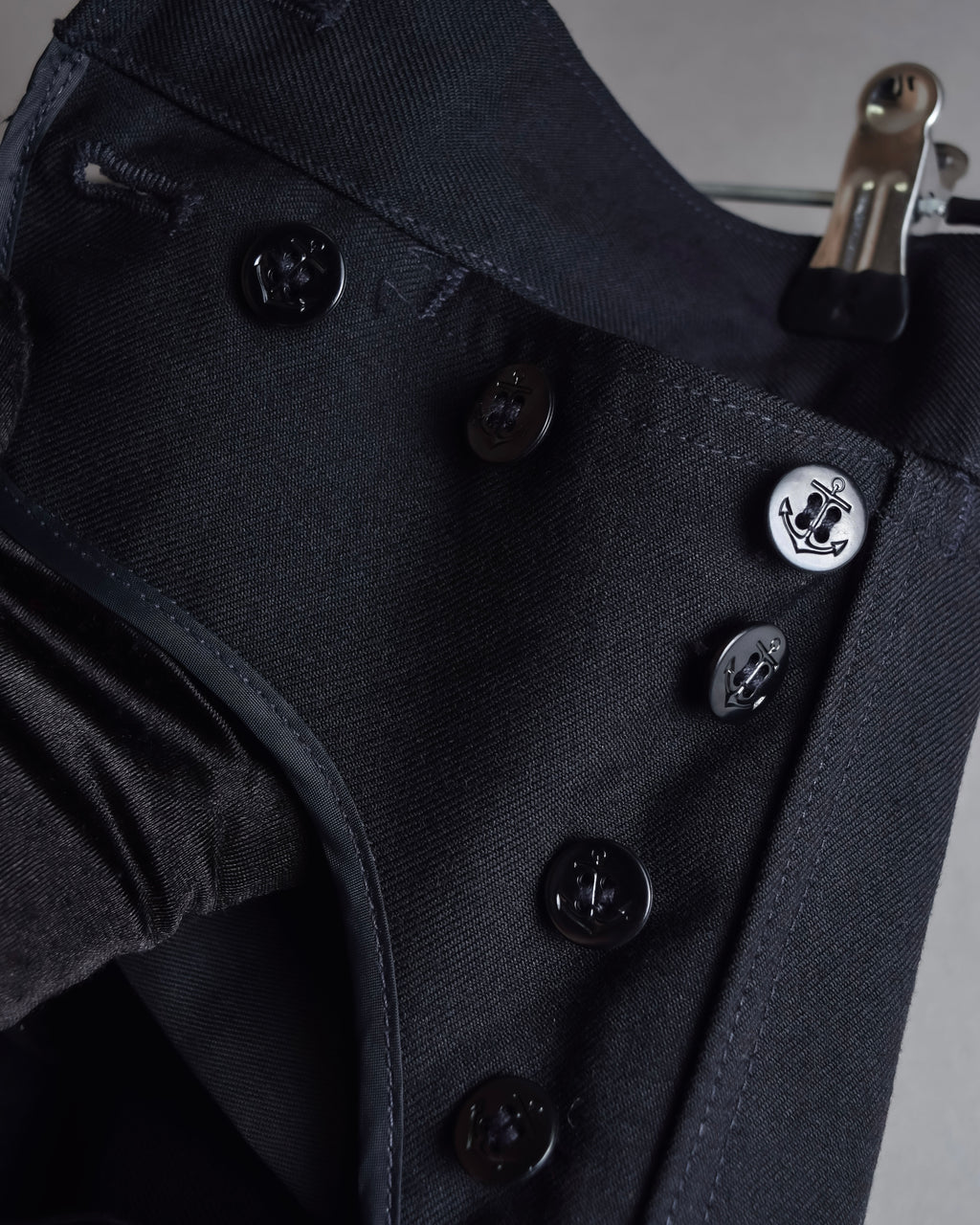 "US navy inspired lace back wide sailor pants"