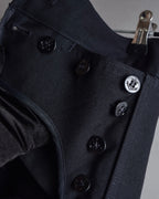 "US navy inspired lace back wide sailor pants"