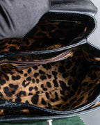 "DOLCE &amp; GABBANA" Gold chain two-way leather bag