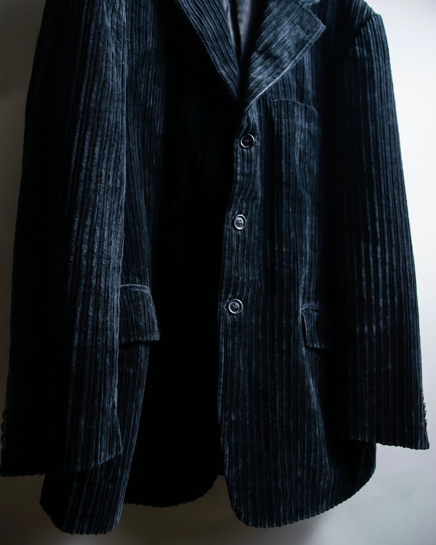 "BU CARDO" velour-like corduroy tailored jacket