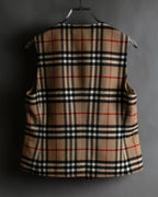 "BURBERRYS" Nova check pattern wool vest