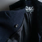 "Dolce & Gabbana" Large lapel fur shawl collar double-breasted coat