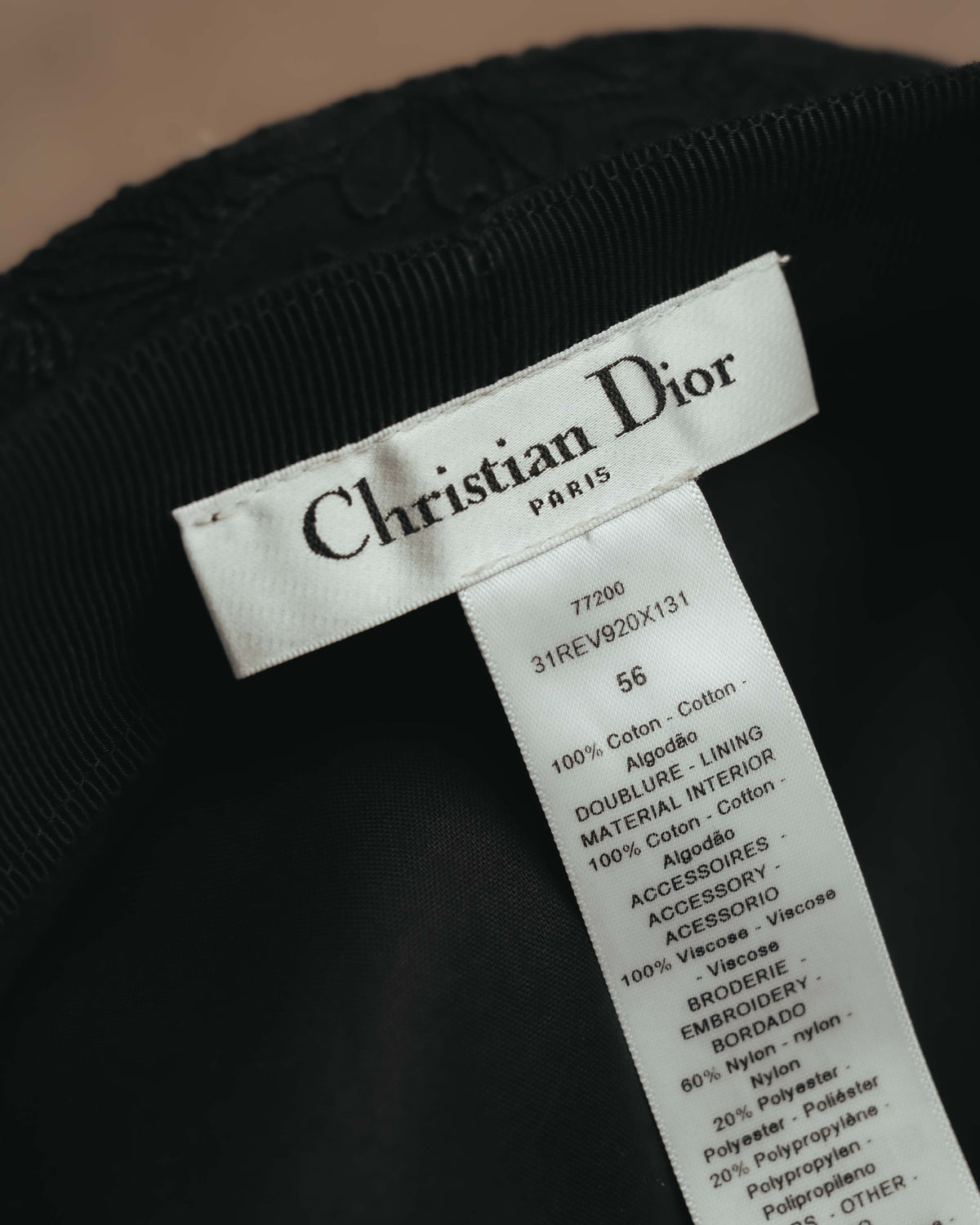 -SPECIAL- "Christian Dior" 20's Intricately embroidered botanical sailor cap