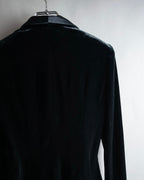 "ARMANI COLLEZIONI" Satin switched design velvet jacket