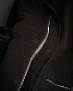 –SPECIAL– “HERMES” 90’s-00’s Concealed placket wool zip coat