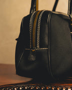 “Salvatore Ferragamo” 90’s-00’s Gancini-detail textured canvas shoulder bag