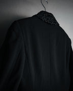 –SPECIAL– “FENDI” 90’s Embroidered collar long tailored jacket
