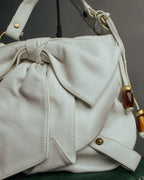 -SPECIAL- “Yves Saint Laurent” 2004-2011 Pilati era bow leather shoulder bag
