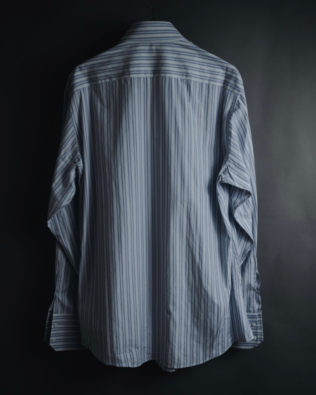 "GUCCI" Striped Spread Collar Shirt with Contrast Cuffs