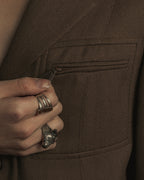 -SPECIAL- "HERMES" 90's Military-inspired zip design tailored jacket