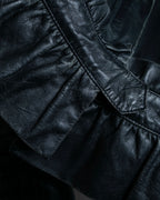 "RED VALENTINO" Gather design lamb leather jacket