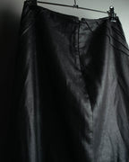 "JUNYA WATANABE COMME des GARÇONS" 00's Glossy raw hem flared long skirt