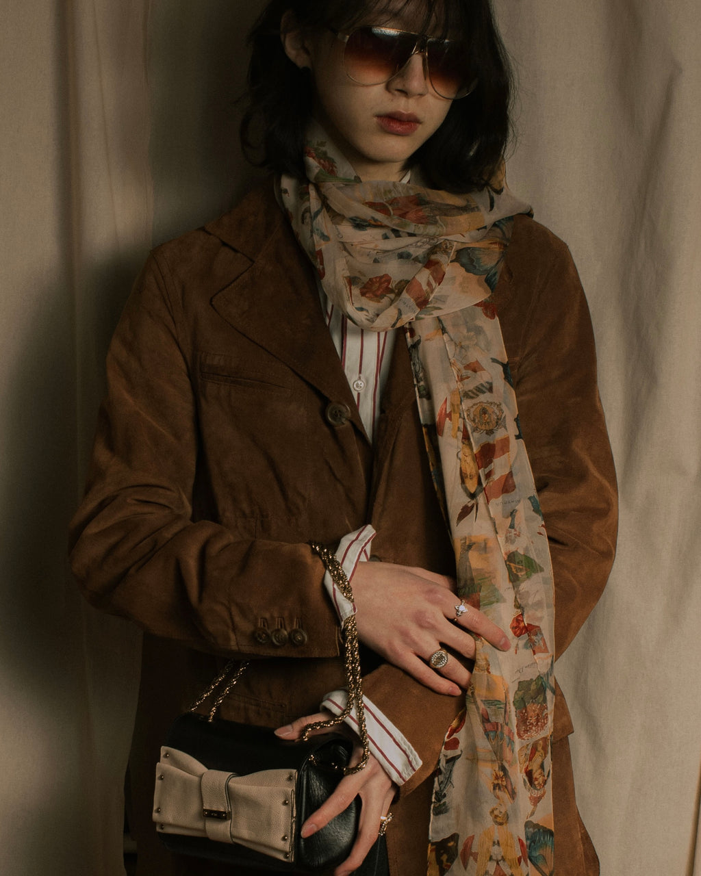 –SPECIAL– "Christian Dior"
00’s historic collage-print silk chiffon large stole