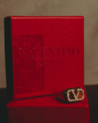 –SPECIAL– "Valentino Garavani" 20's Swarovski crystal embellished statement ring