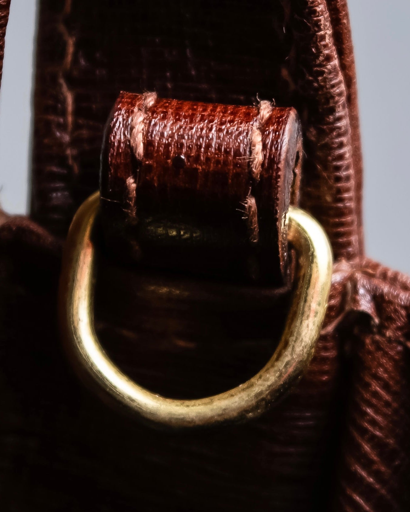 "Salvatore Ferragamo" Half-moon shaped Bordeaux color leather shoulder bag