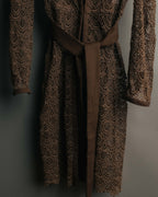 -SPECIAL- “VALENTINO ROMA” 1998-2008 Lace belted sheer coat dress