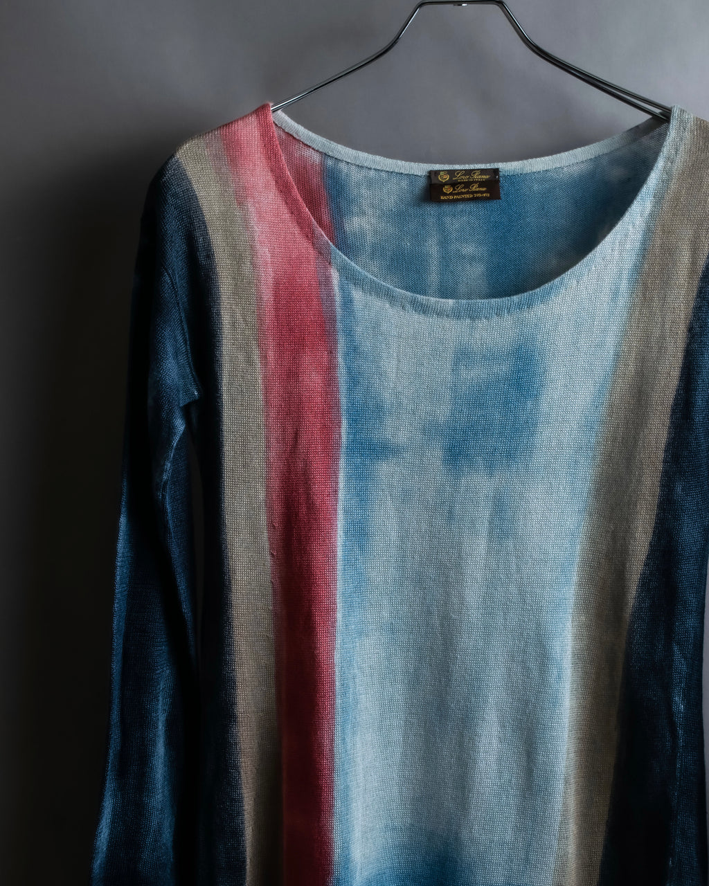 "Loro Piana" Hand-painted gradient knit tunic