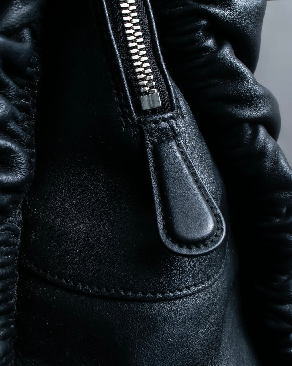 "Christian Dior" Karenina gathered design leather handbag