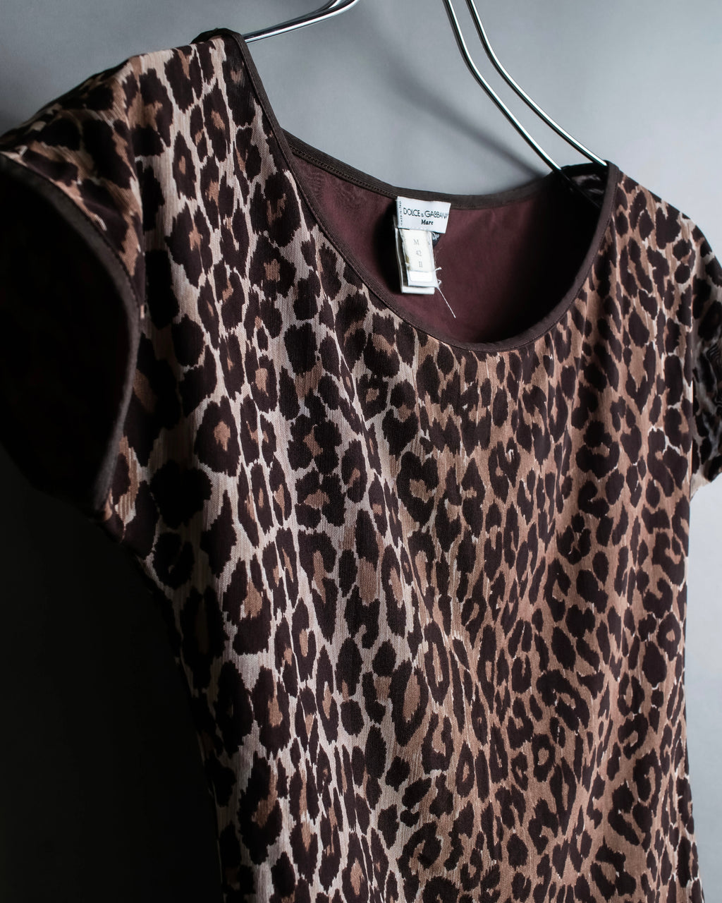 "DOLCE & GABBANA" Leopard print short cut and sew