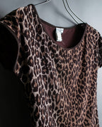"DOLCE & GABBANA" Leopard print short cut and sew