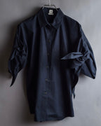 "HERMES" Gaultier period twisted sleeve cotton shirt