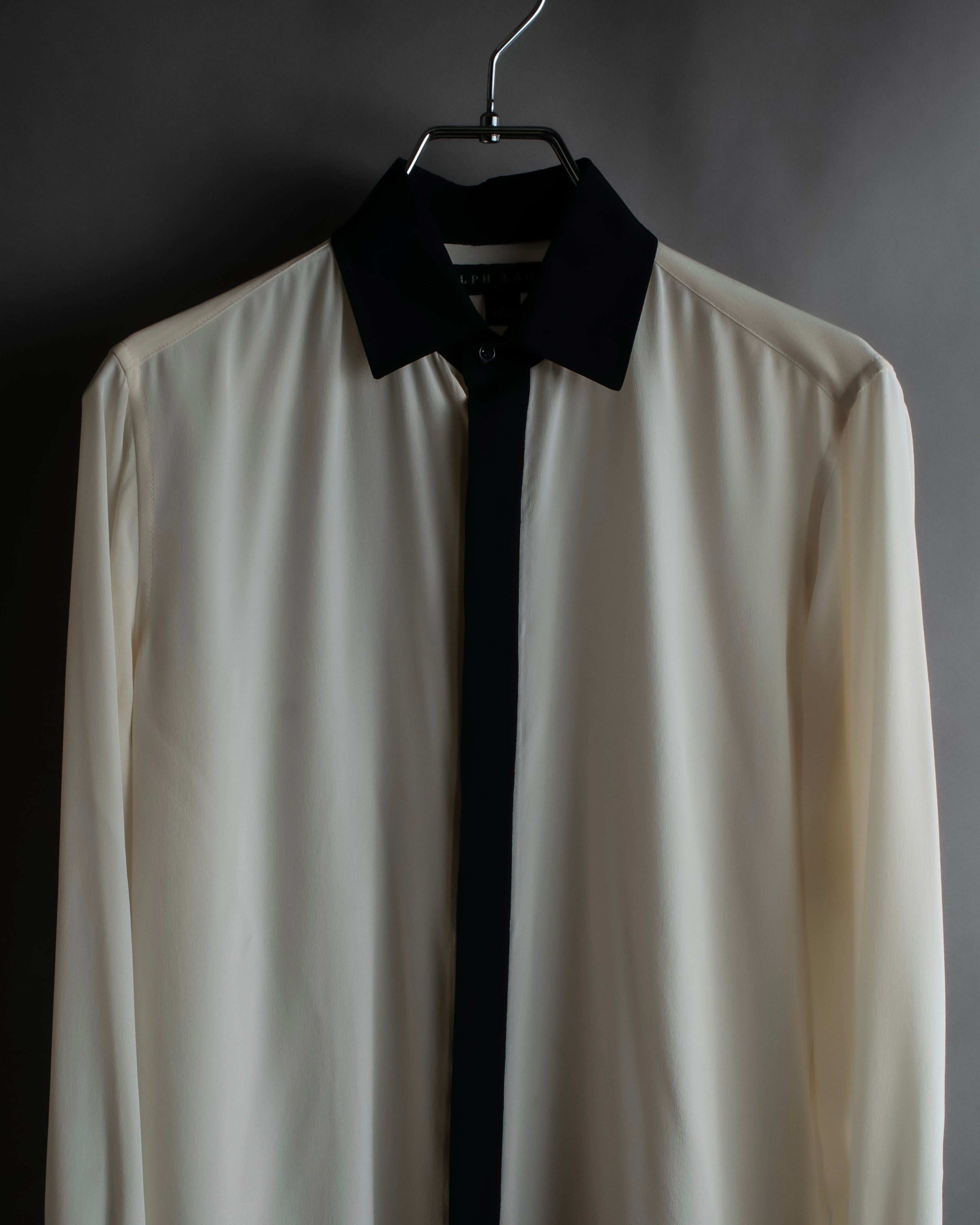 "Ralph Lauren" High density woven silk clerical shirt
