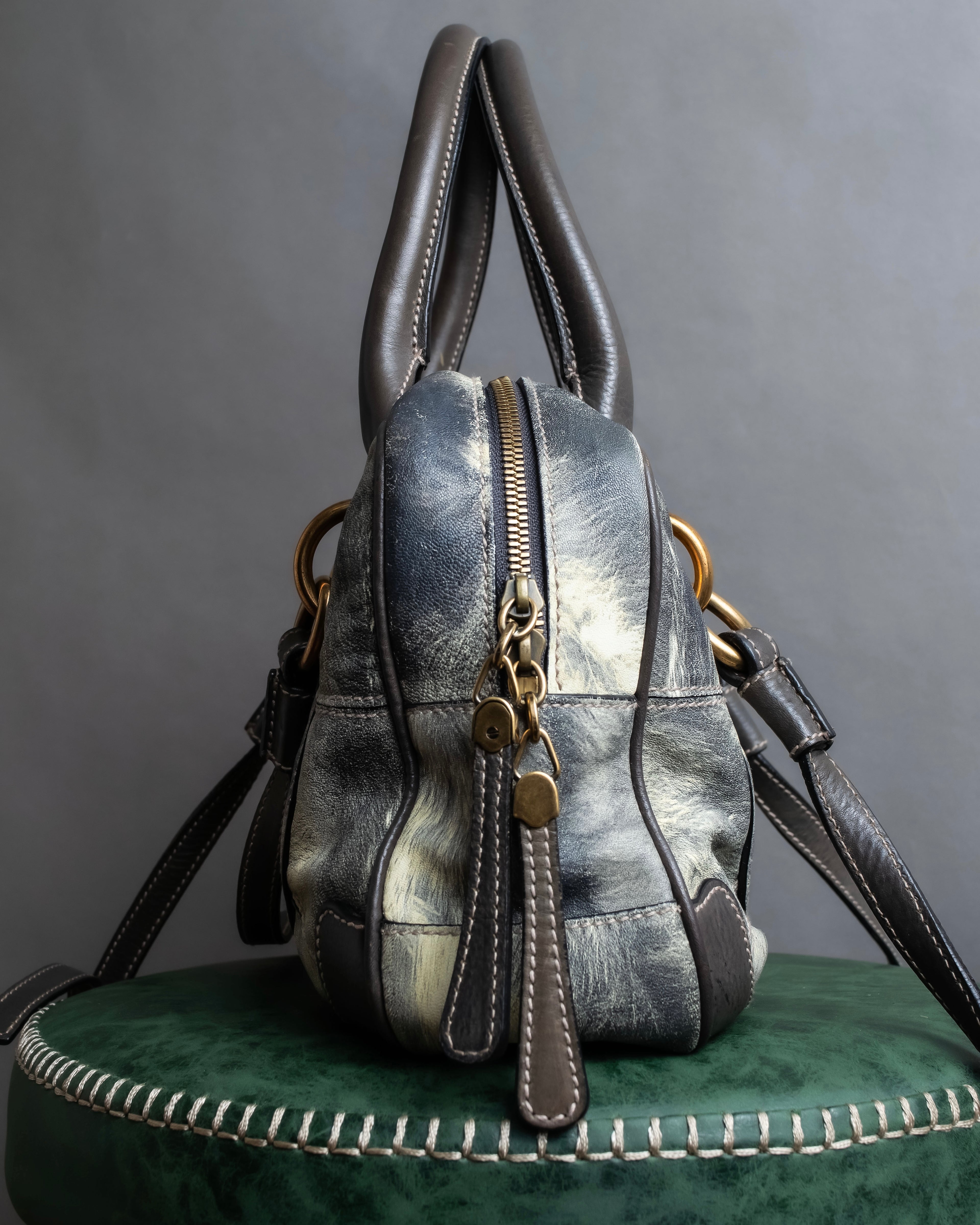 "DOLCE &amp; GABBANA" Miss edge series calf leather 2 way bag