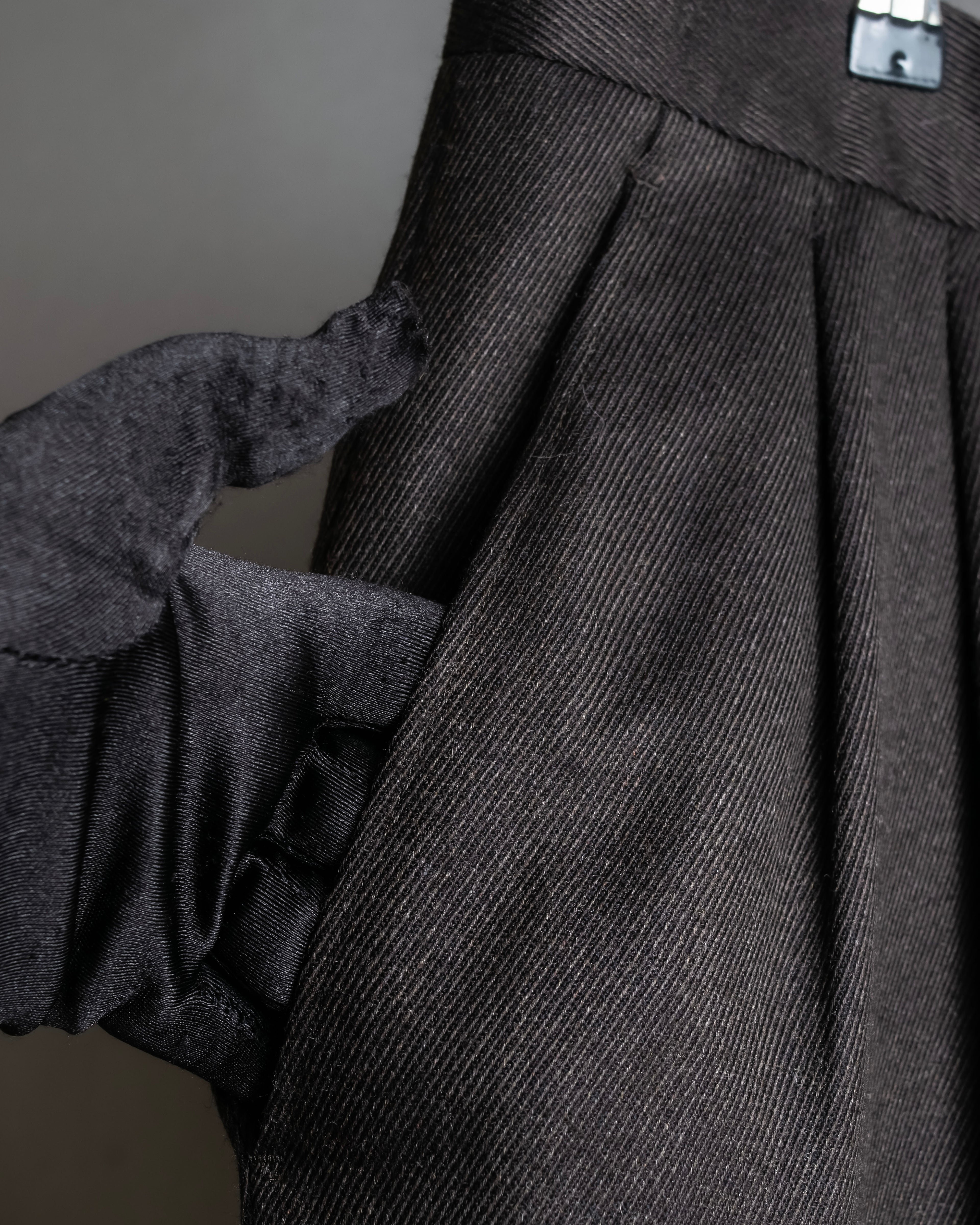 "Vintage wide tapered double-finished slacks"