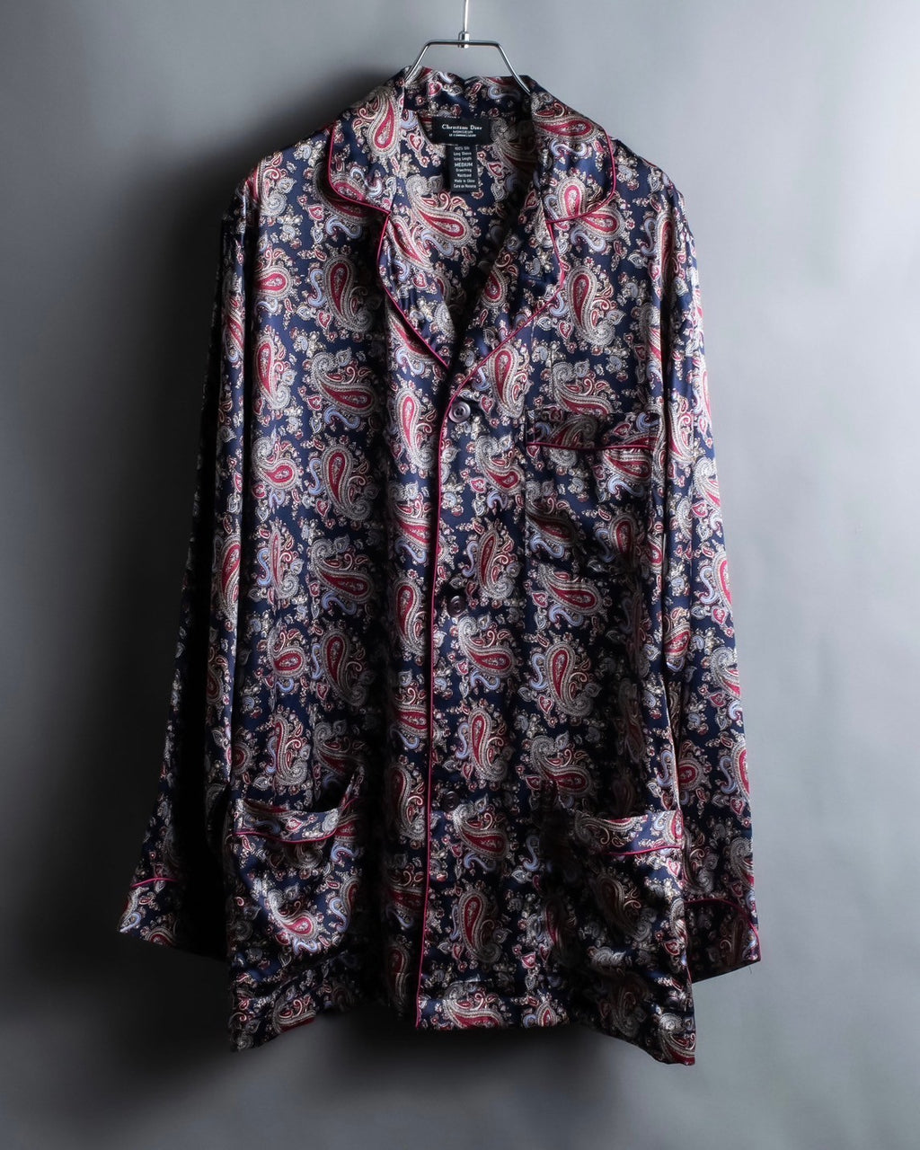 "Christian Dior" 100% silk paisley pajama set