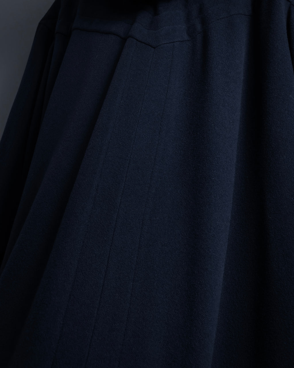 "YVES SAINT LAURENT" Metal toggle design melton wool duffel coat