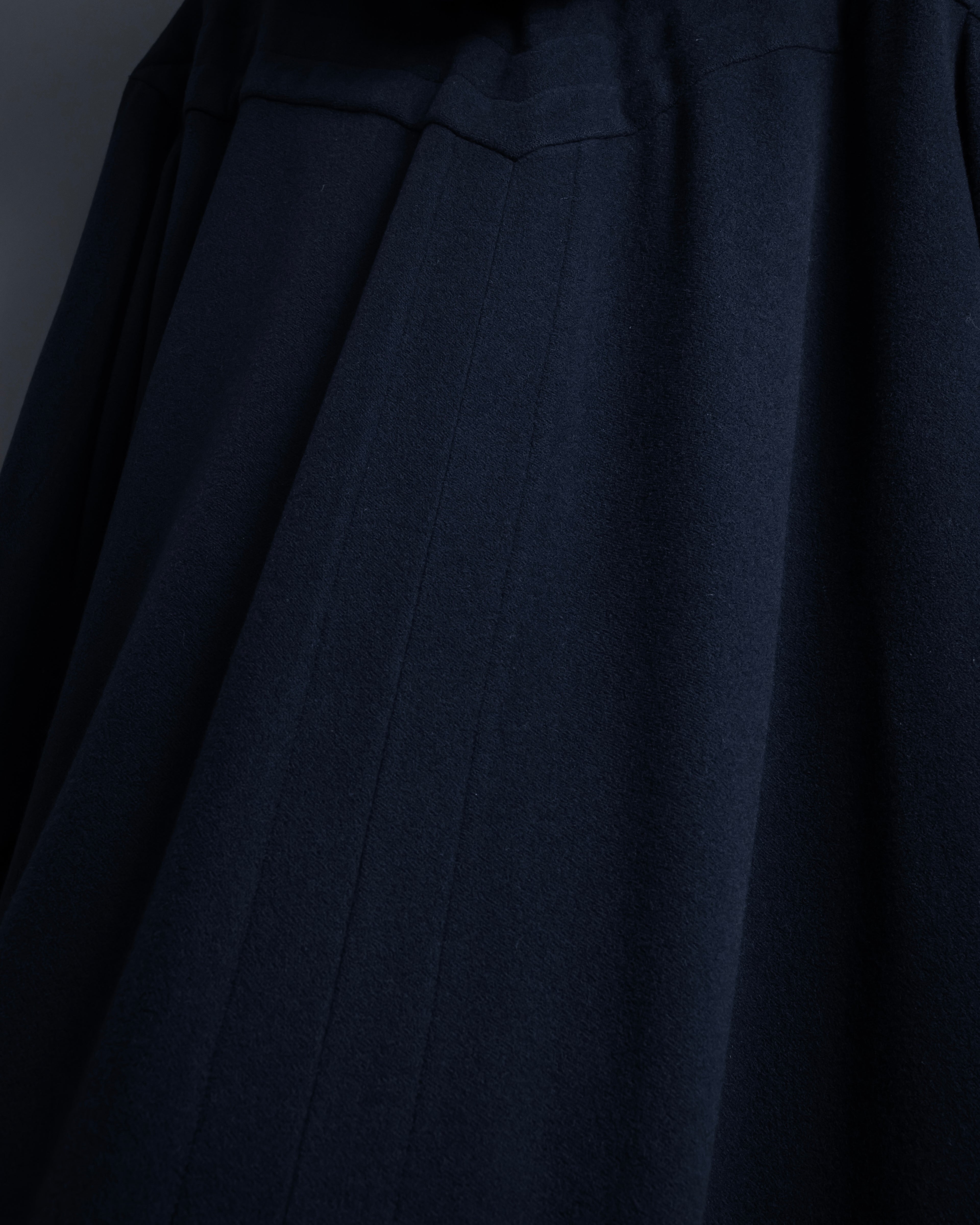 "YVES SAINT LAURENT" Metal toggle design melton wool duffel coat