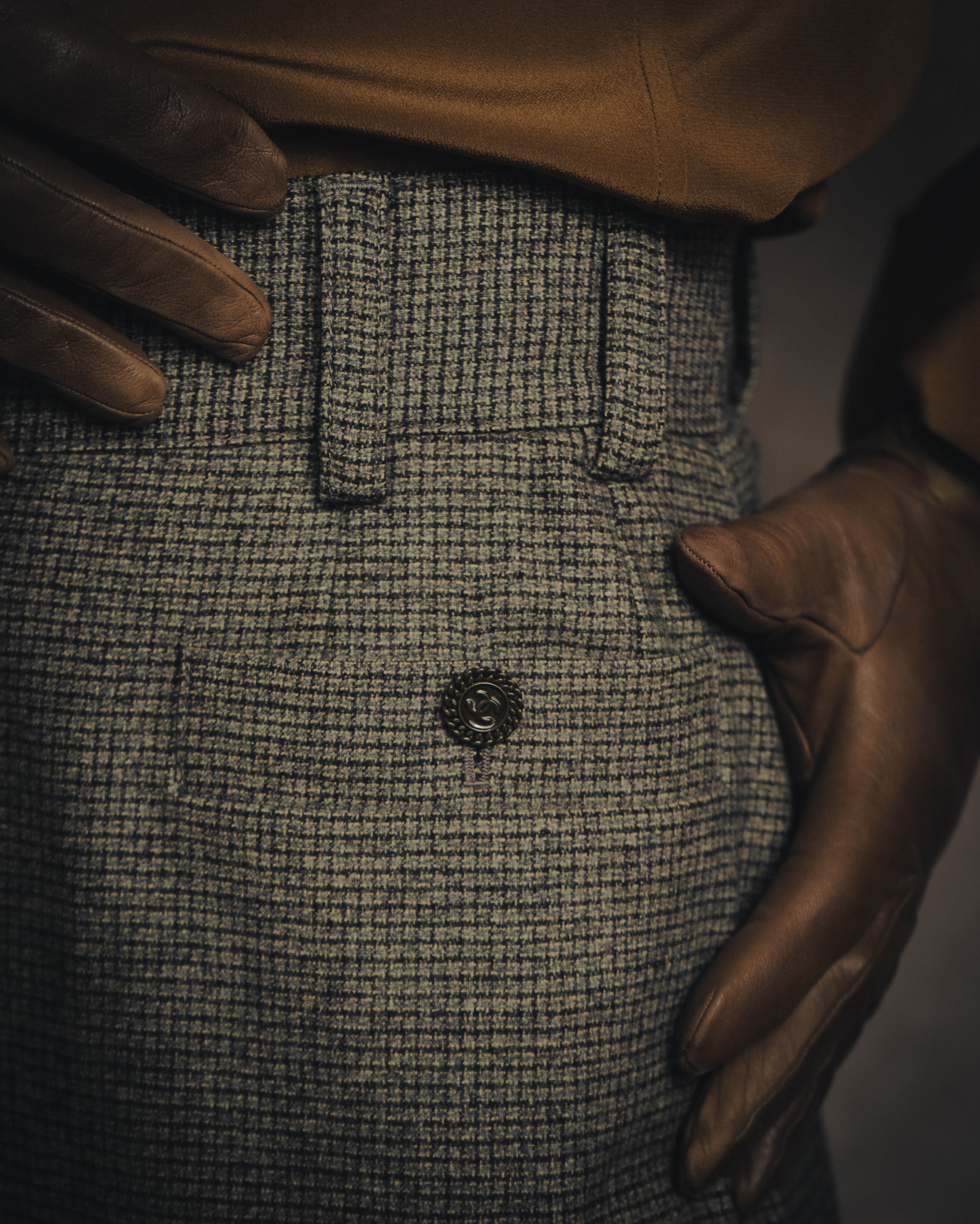 -SPECIAL- “CHANEL” 05AWmicro houndstooth tweed wide trousers