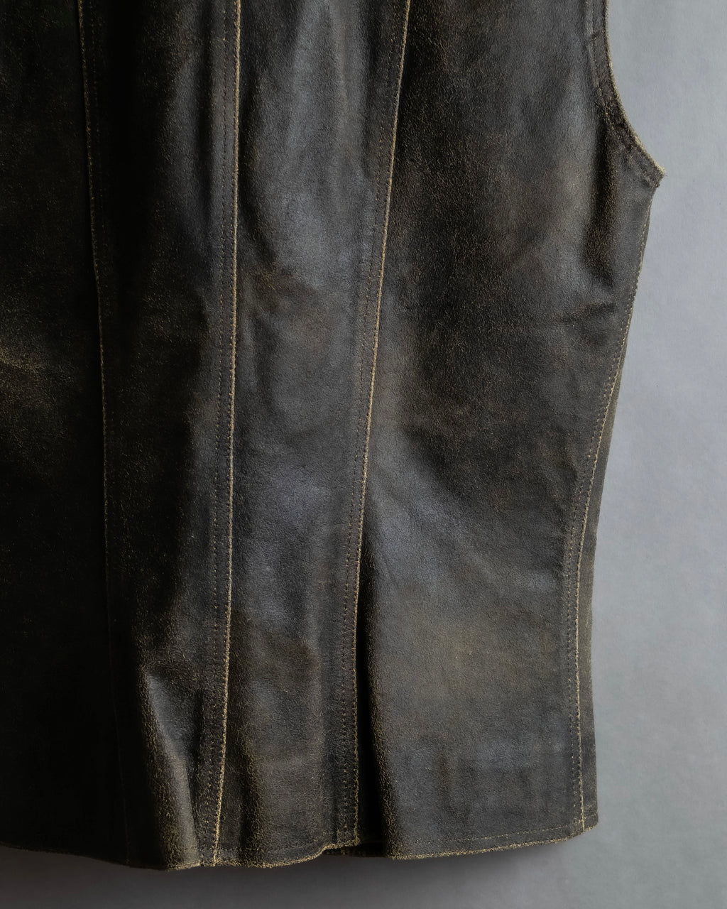 "CHANEL" 2000AW Karl Lagerfeld period calf leather vest