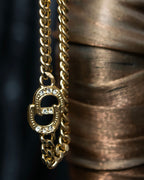 “Christian Dior” CD motif gold chain bracelet