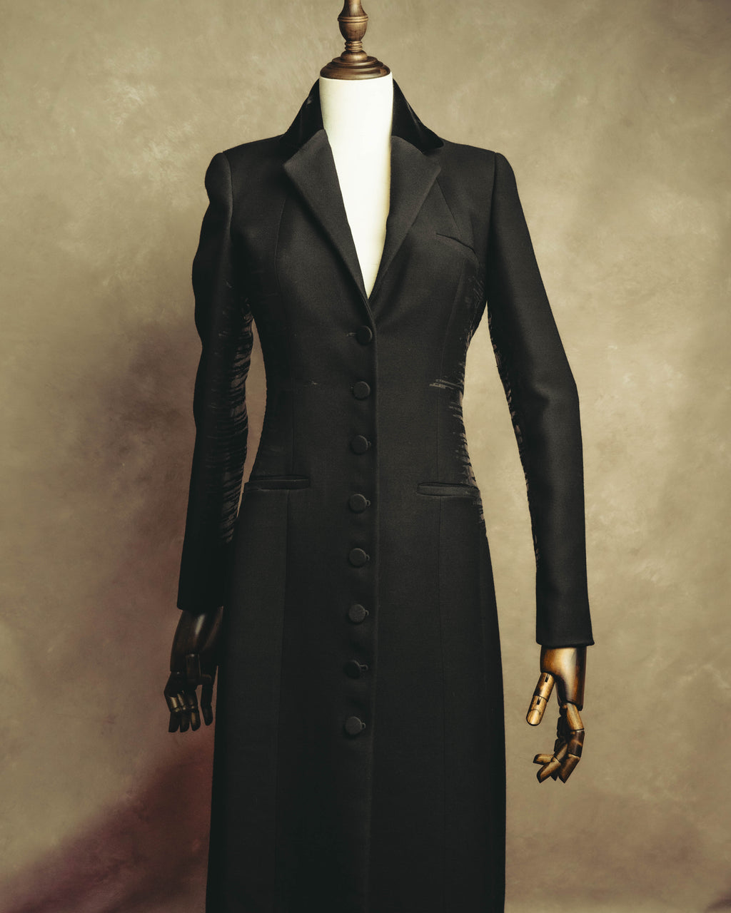 "Bottega Veneta" 90's-00's Sculptural tailored long coat