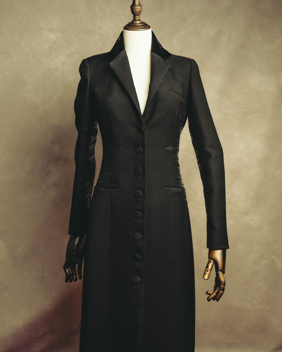 "Bottega Veneta" 90's-00's Sculptural tailored long coat