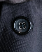 "JIL SANDER" Oversized tailored jacket＆tapered slacks shadow stripe pattern set up