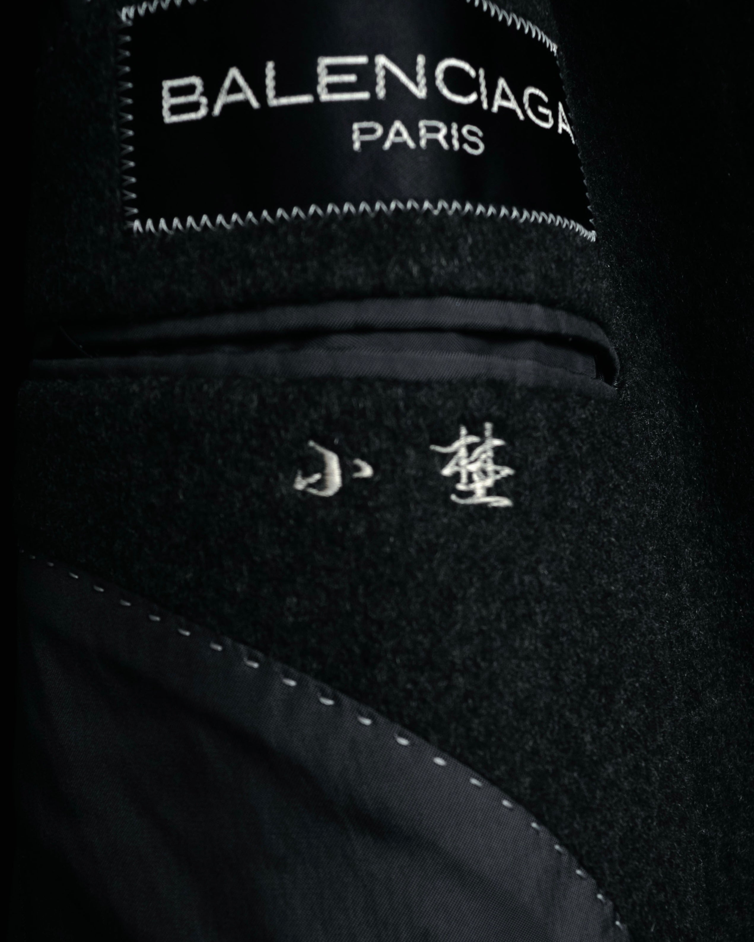 “BALENCIAGA PARIS” 90’s Cashmere blend chesterfield coat