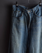 "JEAN PAUL GAULTIER JEANS" Beautiful fade button fly straight denim