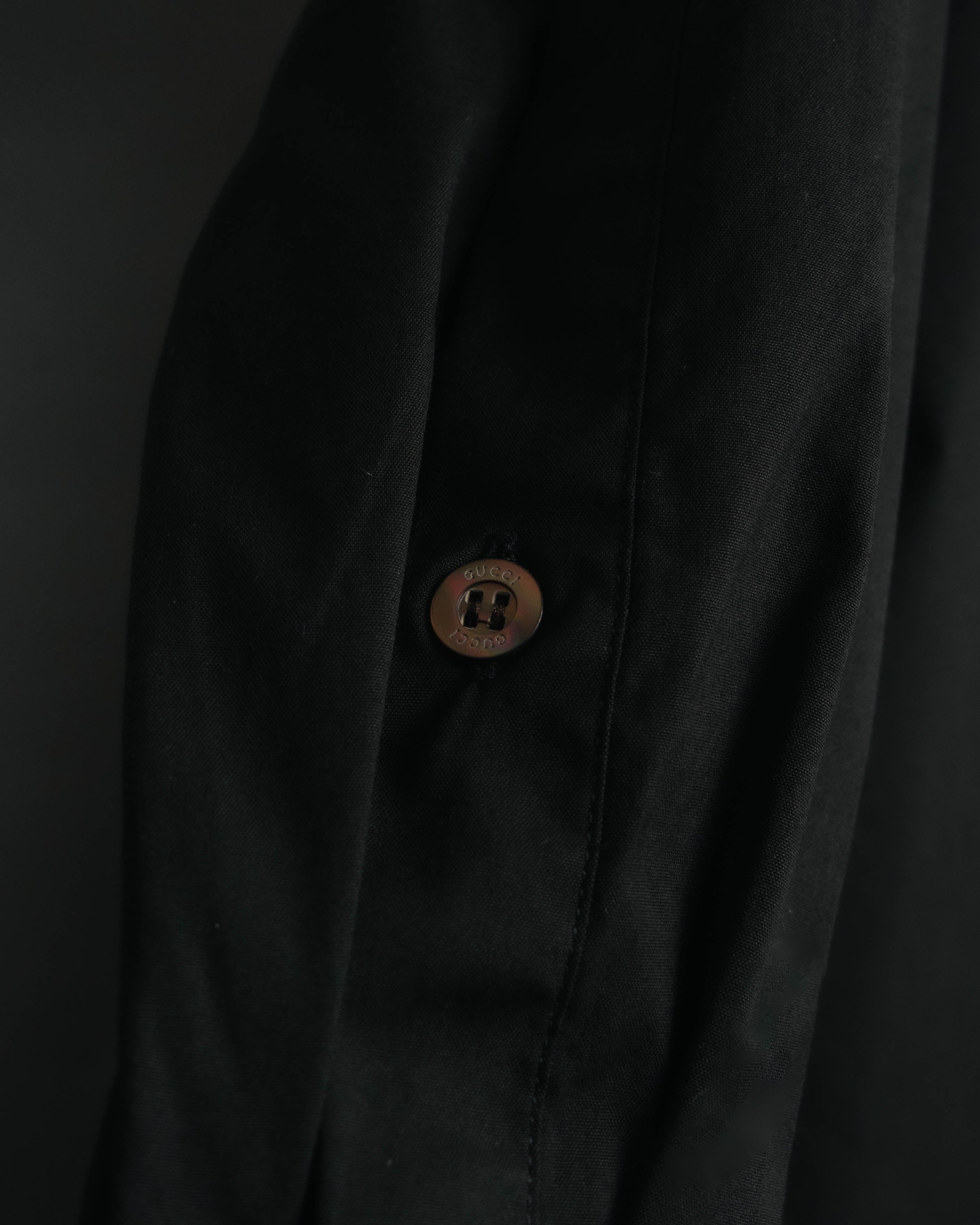 "GUCCI" 00's Black uniform long sleeve shirt